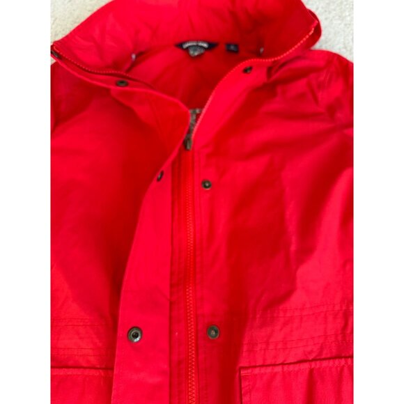 Lands End Womens Red Hooded Jacket Cotton/Polyester Blend Size S Style 506968 - Picture 7 of 15
